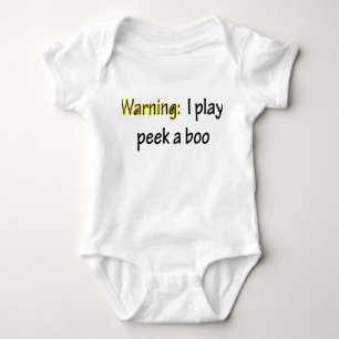 Warning I play peek a boo Baby Bodysuit