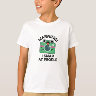 Warning I Shap At People Funny Camera Pun T-Shirt