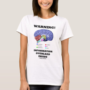Warning! Information Overload Inside (Brain Humour T-Shirt