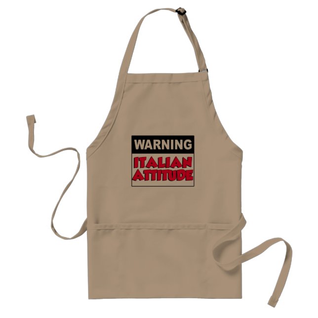 Warning Italian Attitude Standard Apron (Front)