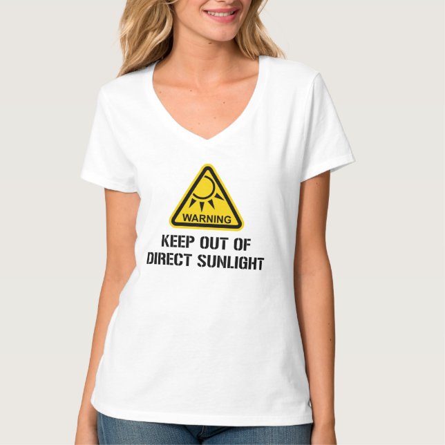 WARNING - Keep Out of Direct Sunlight T-Shirt (Front)
