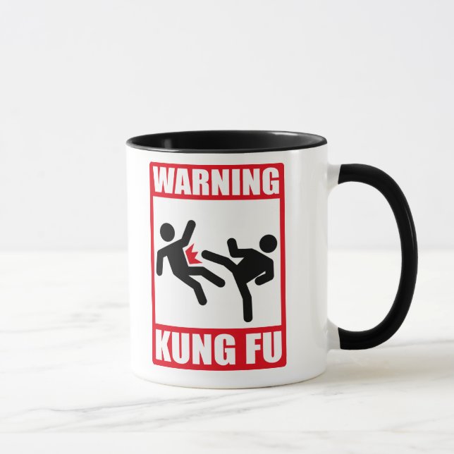 warning kung fu mug (Right)