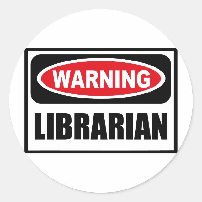 Warning LIBRARIAN Sticker (Front)