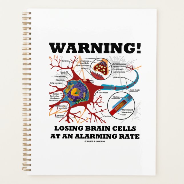 Warning! Losing Brain Cells At An Alarming Rate Planner (Front)