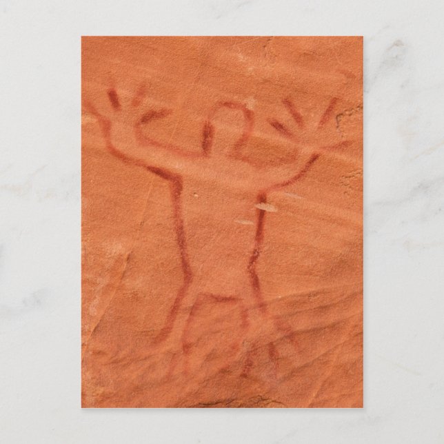 Warning Man Postcard (Front)