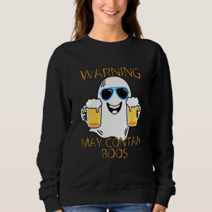 Warning May Contain Boos Mens Halloween Sweatshirt