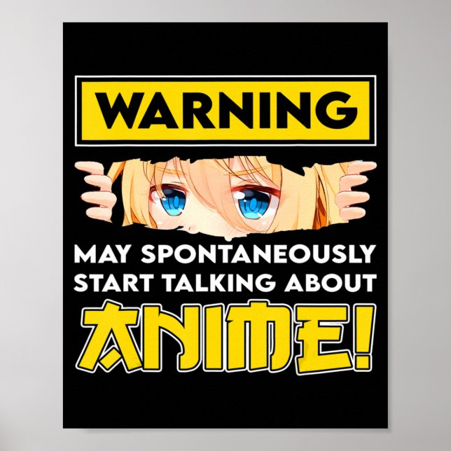 Warning May Spontaneously Start Talking About Anim Poster (Front)