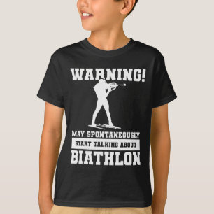 Warning May Spontaneously Start Talking About Biat T-Shirt