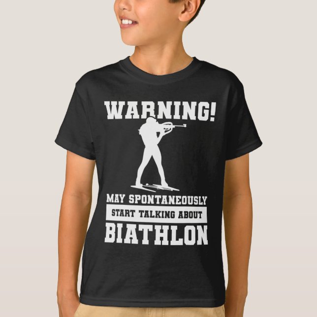 Warning May Spontaneously Start Talking About Biat T-Shirt (Front)