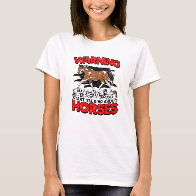 Warning May spontaneously start talking about hors T-Shirt (Front)