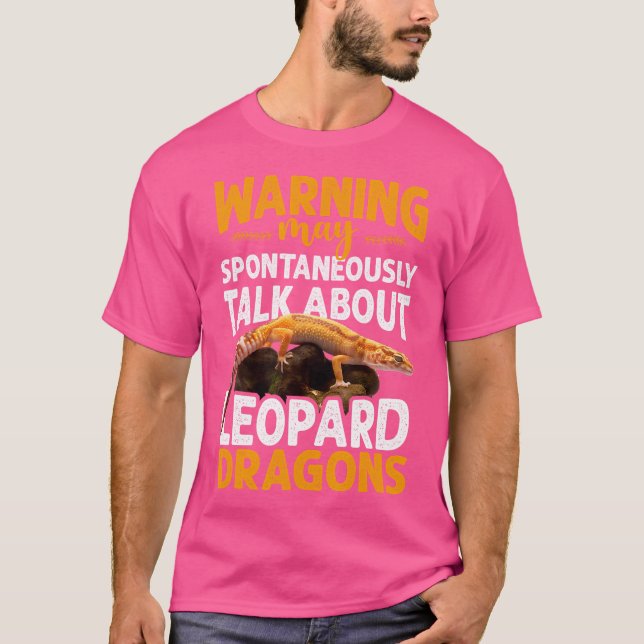 Warning May Spontaneously Talk About Leopard Gecko T-Shirt (Front)