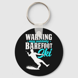 Warning May Suddenly Refoot Ski Humourous Skier Key Ring