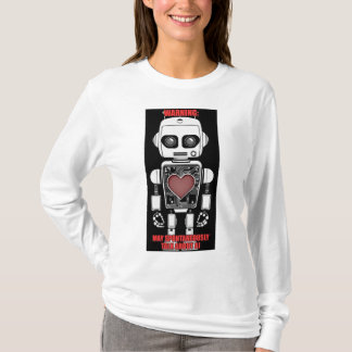 Warning: May Talk About AI White Long Sleeve T-Shirt