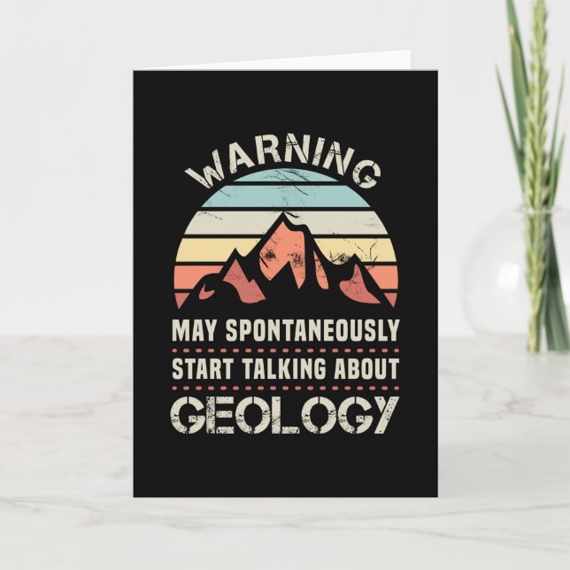 Warning May talk about Geology Gift Card (Front)