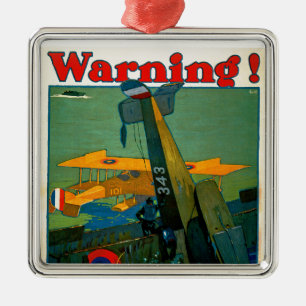 Warning! Metal Tree Decoration