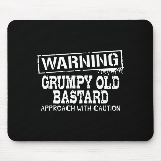 Warning Mpy Old Approach With Caution Funny  Mouse Pad (Front)