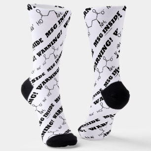 Warning! MSG Inside Chemical Molecule Socks