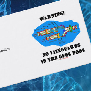 Warning! No Lifeguards In The Gene Pool Business Card