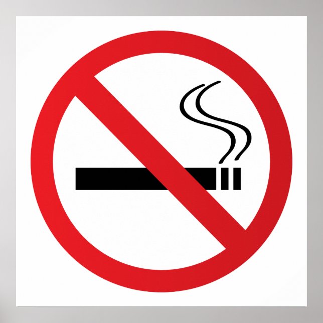 Warning no smoking sign (Front)