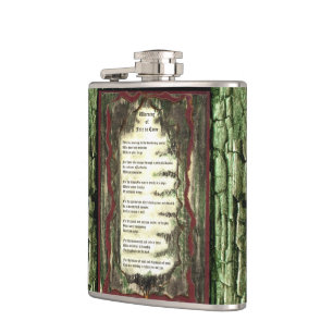 Warning of Fate To Come Hip Flask