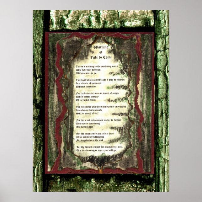 Warning of Fate To Come Poster (Front)
