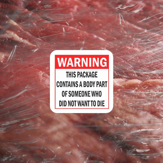 Warning, Package Activism   Square Sticker (Creator Uploaded)