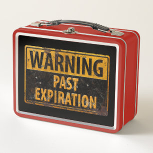 WARNING Past Expiration -  Dirty Putrid Fly Grime Metal Lunch Box