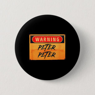 Warning Peter Peter Pumpkin Eater Funny Halloween 6 Cm Round Badge