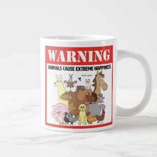 Warning: Pets Cause Extreme Happiness Large Coffee Mug