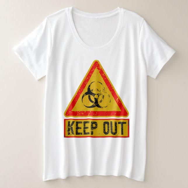 Warning  plus size T-Shirt (Design Front)
