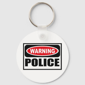 Warning POLICE Key Chain