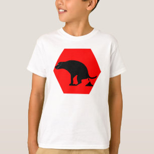 Warning Pooping Dog T-Shirt