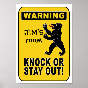 Warning poster - customise!