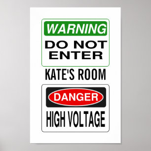 Warning poster - customise!
