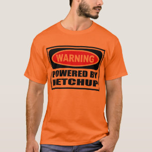 Warning POWERED BY KETCHUP Men's T-Shirt
