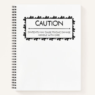 Warning: Psychic Damage Notebook