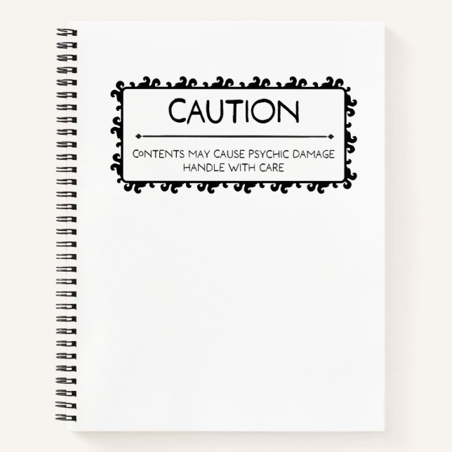 Warning: Psychic Damage Notebook (Front)