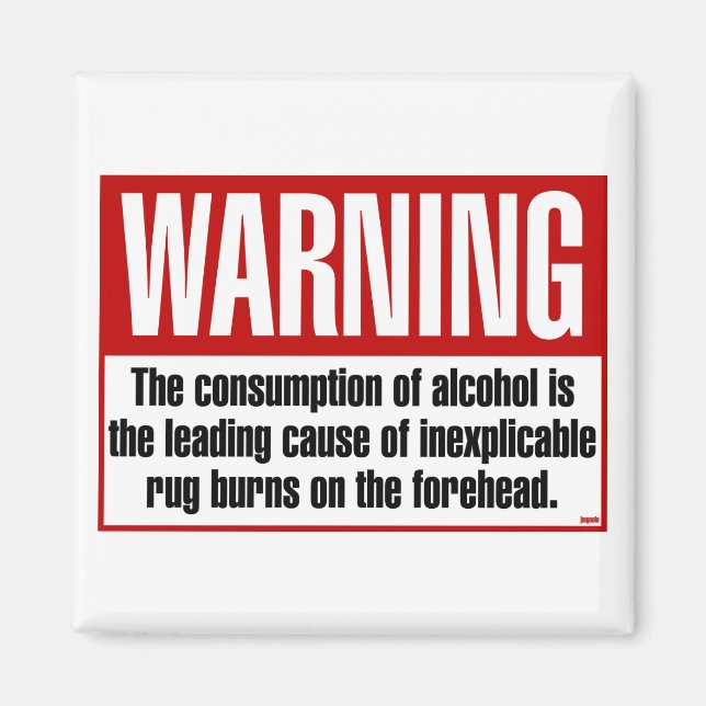 WARNING: Rugburns Magnet (Front)