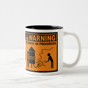 Warning! Science In Progress© Coffee Mug (Rocket)