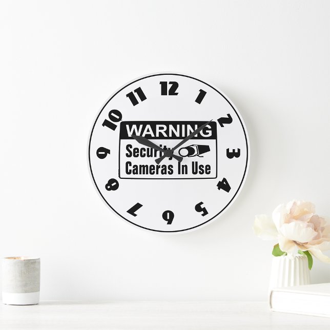 Warning Security Camera In Use Clock (Creator Uploaded)
