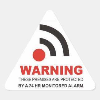 Warning Security Sticker