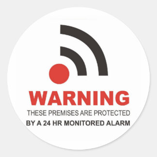 Warning Security Sticker