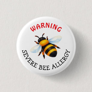 Warning Severe BEE Allergy Alert Button