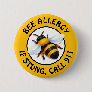 Warning Severe BEE Allergy Alert Button