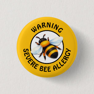 Warning Severe BEE Allergy Alert Button