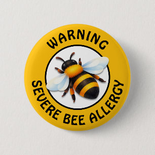 Warning Severe BEE Allergy Alert Button