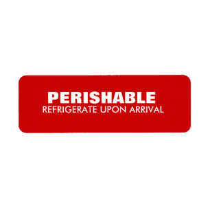 Warning Shipping Perishable Red