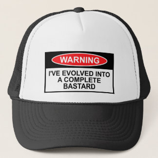 Warning sign,bastard trucker hat