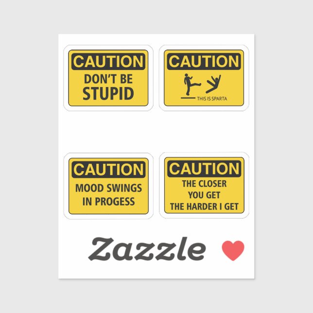 Warning sign IV Sticker (Sheet)
