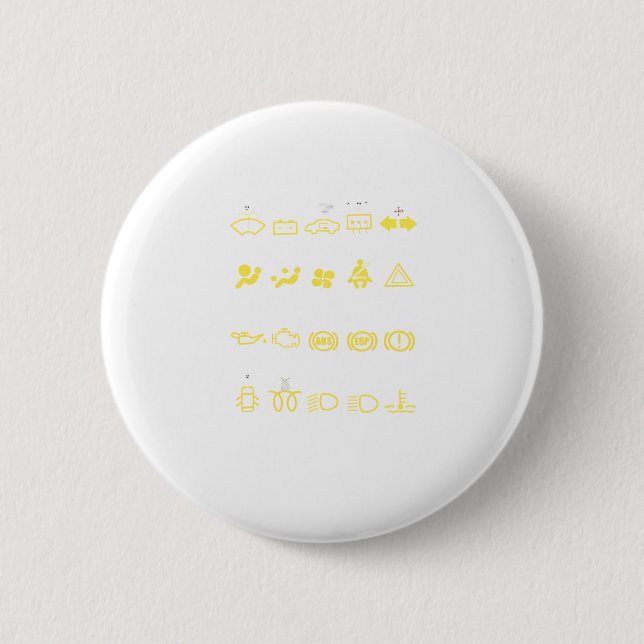 Warning signs 101 6 cm round badge (Front)